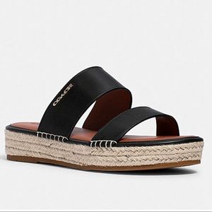 Coach Black Espadrille Sandal